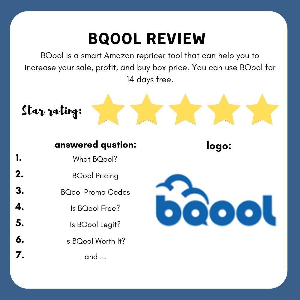 BQool is a smart Amazon repricer tool that can he