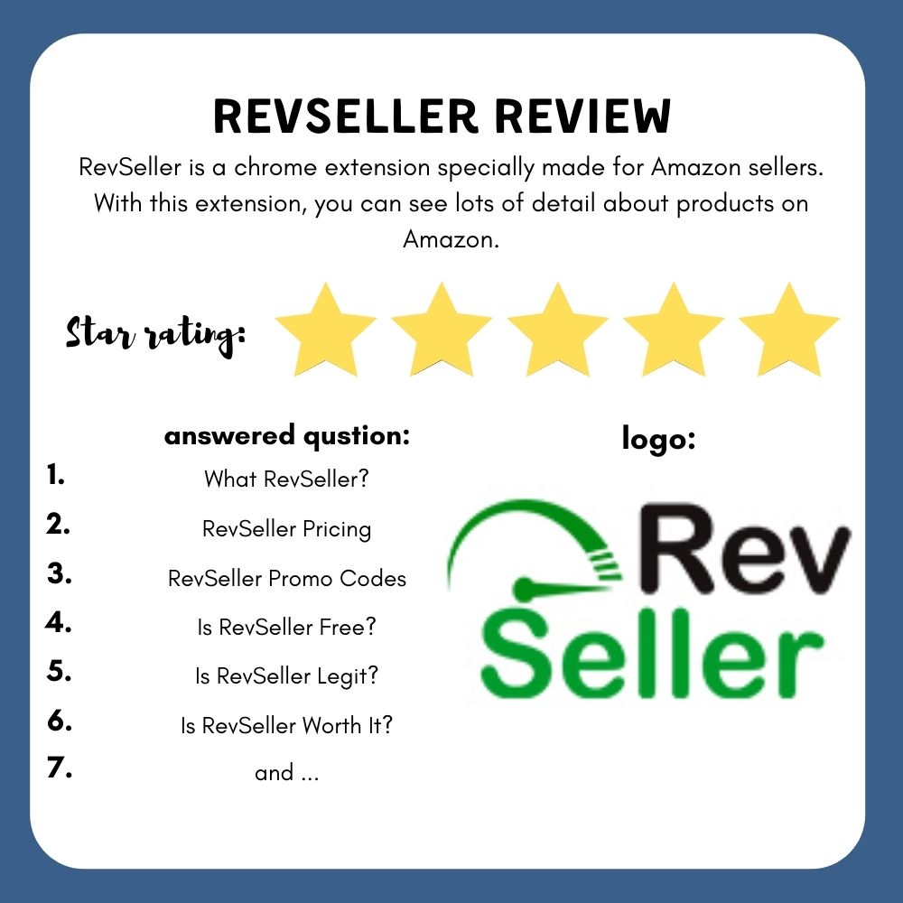 RevSeller is a chrome extension specially made for Amazon sellers. With this extension, you can see lots of detail about products on Amazon.